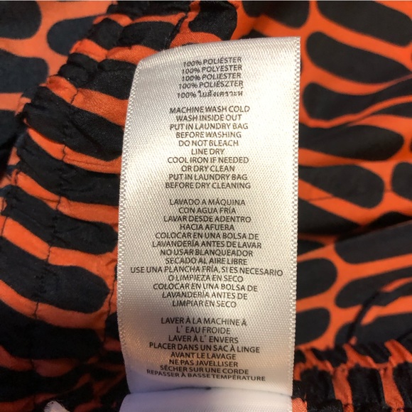 Michael Kors Geometric Orange & Black Wide Leg Pants - Picture 8 of 15